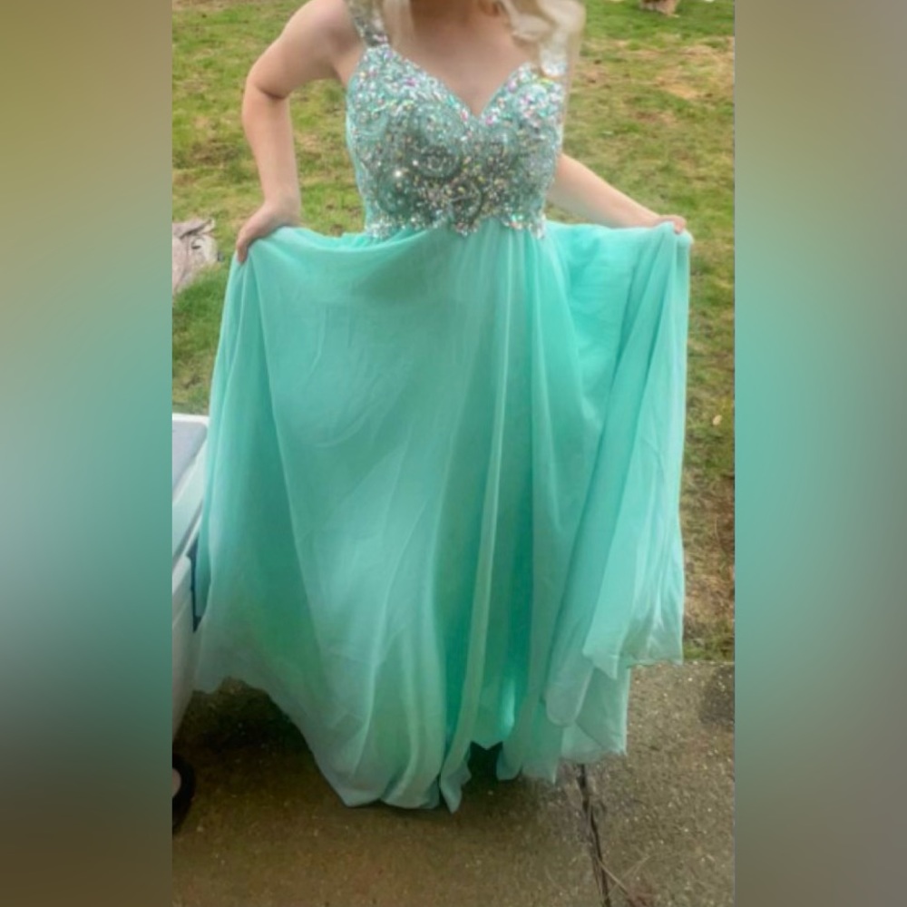 Blue prom dress